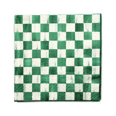 Emerald Check Dinner Paper Napkins