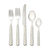 Sterling Check Bistro Flatware 5 Piece Place Setting