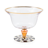 Courtly Check Glass Pedestal Bowl