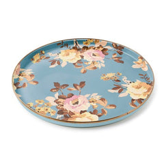 Wild Rose Slate Round Tray