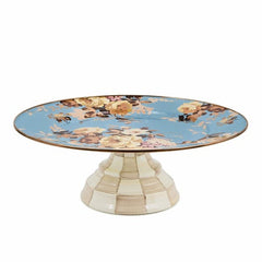 Wild Rose Slate Large Pedestal Platter