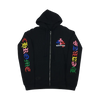 Chrome Hearts CH Script Multicolor Cross Cemetery Zip Up Hoodie back/alternate view