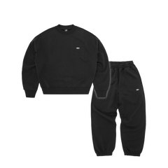Corteiz Mini Island Crewneck Tracksuit - Black front view