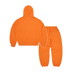 Corteiz Mini Island Hoodie Tracksuit - Orange back view