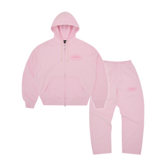 Corteiz Island Knockout Tracksuit - Pink front view