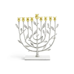 Pomegranate Silver & Gold Menorah