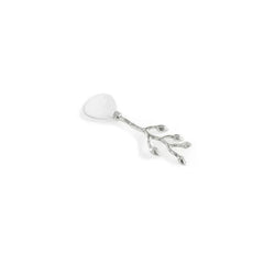 Silver Orchid Caviar Dish With Spoon