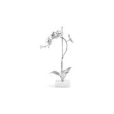 Silver Orchid Stem Sculpture Small