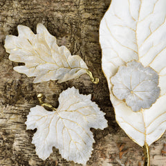 Winter Leaves Magnolia Dish