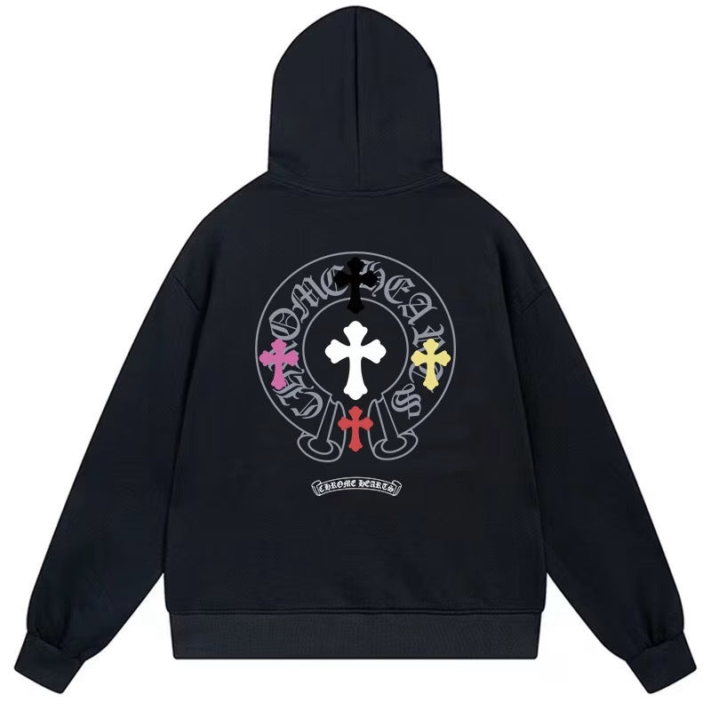 Chrome Hearts Black Multi Cross Cemetery Pullover Hoodie product image