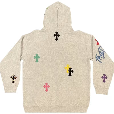 Chrome Hearts 1 Of 1 Matty Boy Cross Hoodie ‘Grey/Multicolor’ back/alternate view