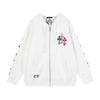 Chrome Hearts Multi Color Cross Cemetery Hoodie White back/alternate view