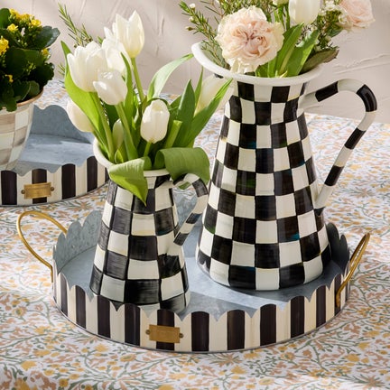 Courtly Stripe Serving Trays, Set of 2