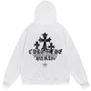 Chrome Hearts Triple Cross Graphic White Hoodie product image