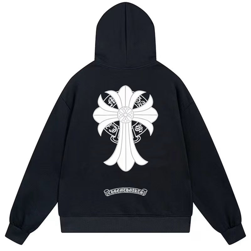 Chrome Hearts Floral Cross Hoodie Black product image