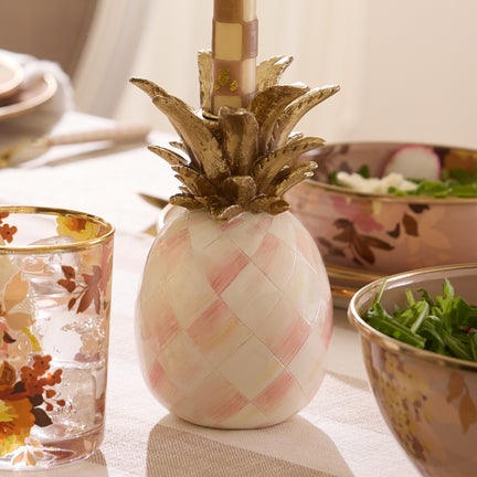 Rosy Pineapple Candle Holder