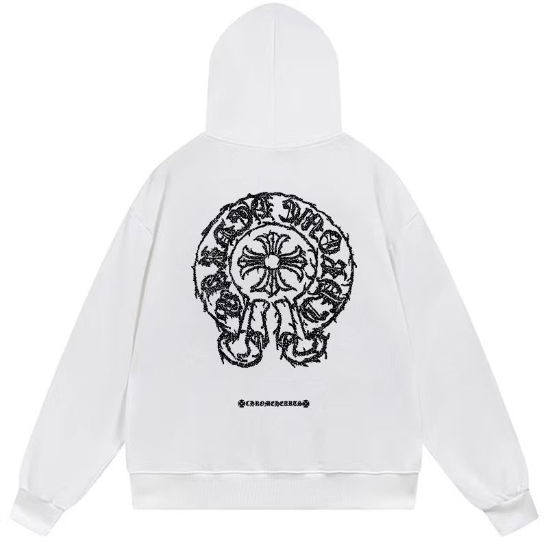 Chrome Hearts Horseshoe White Hoodie product image