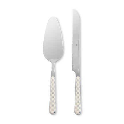 Sterling Check Bistro Cake Serving Set