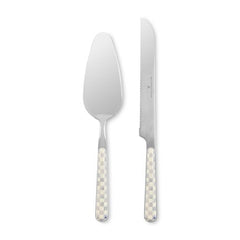 Sterling Check Bistro Cake Serving Set