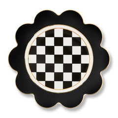 Black Petal Dinner Plate