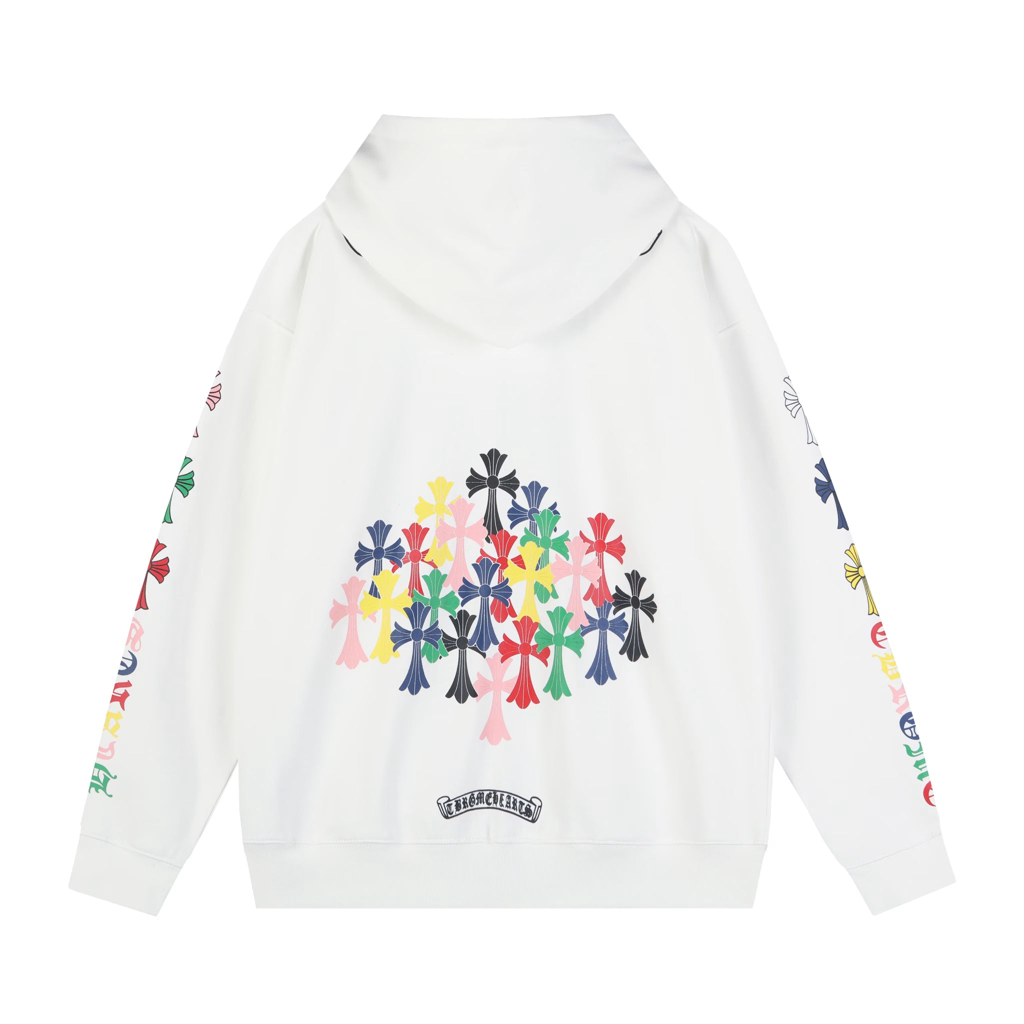 Chrome Hearts Multi Color Cross Cemetery Hoodie White product image
