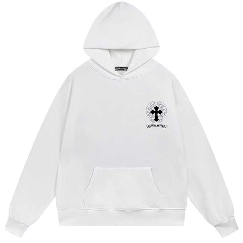 Chrome Hearts White Multi Cross Cemetery Pullover Hoodie back/alternate view