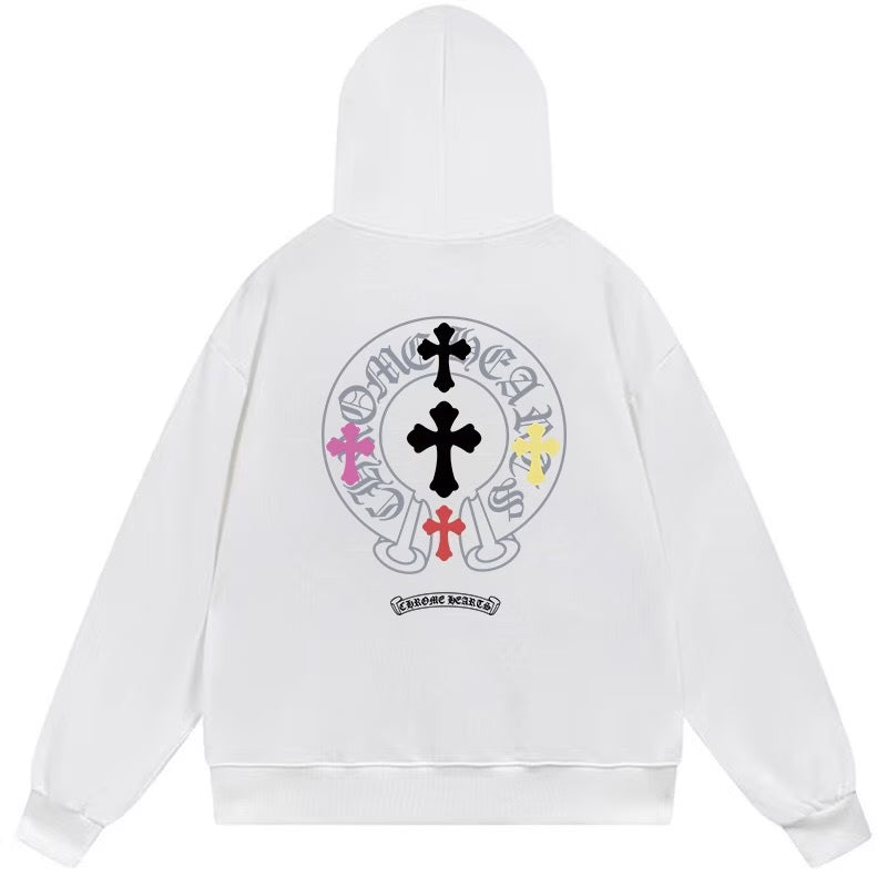 Chrome Hearts White Multi Cross Cemetery Pullover Hoodie product image