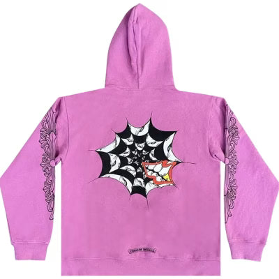 Chrome Hearts x Matty Boy Web Hoodie Purple back/alternate view