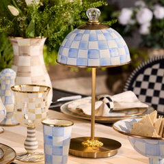 Sky Check LED Rechargeable Dome Table Lamp