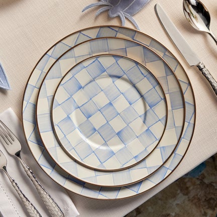 Sky Check Dinner Plate