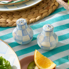 Sky Check Salt & Pepper Shakers