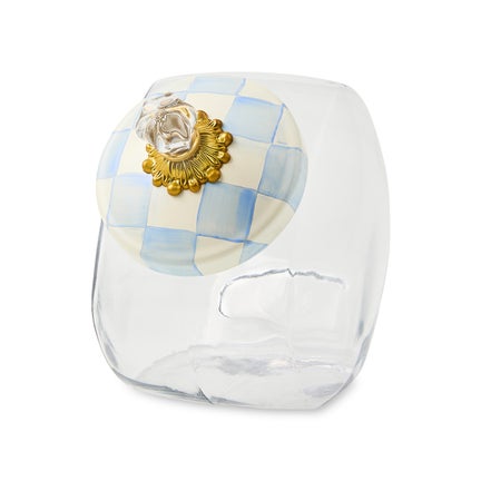 Cookie Jar with Sky Check Lid