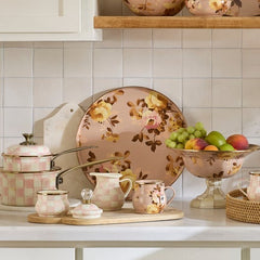Wild Rose Mauve Round Tray