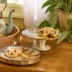 Wild Rose Slate Mini Pedestal Platter