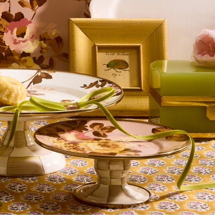 Wild Rose Mauve Mini Pedestal Platter