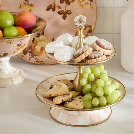 Rosy Check Two Tier Sweet Stand