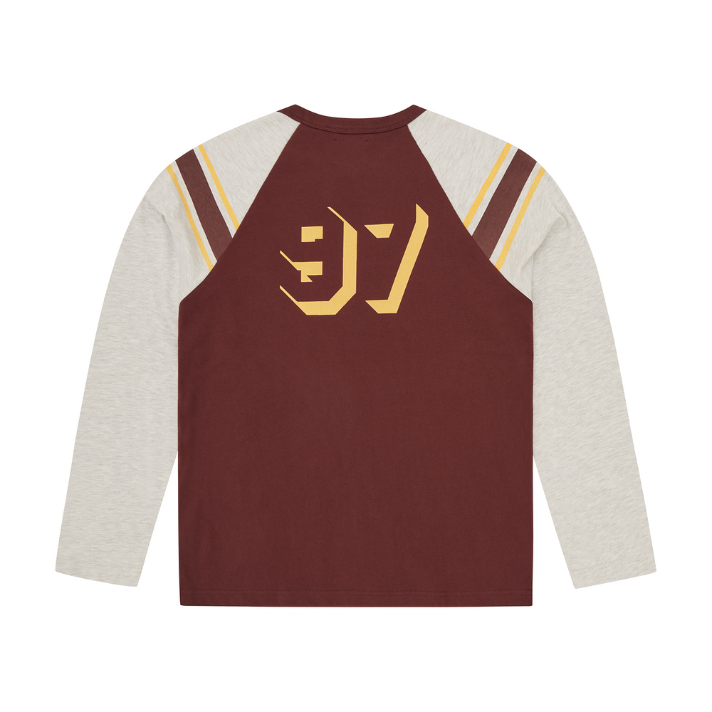 97 HEAVYWEIGHT RAGLAN LS [BURGUNDY] Hoodie alternate view