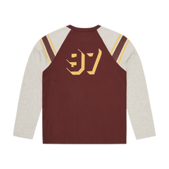 97 HEAVYWEIGHT RAGLAN LS [BURGUNDY] Hoodie alternate view