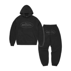 Corteiz Alcatraz Tracksuit - Triple Black front view