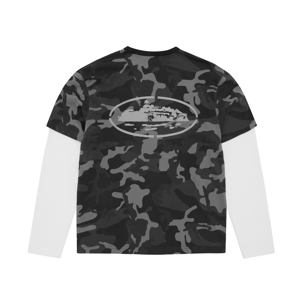 ISLAND HYBRID THERMAL LS [BLACK CAMO] Hoodie alternate view
