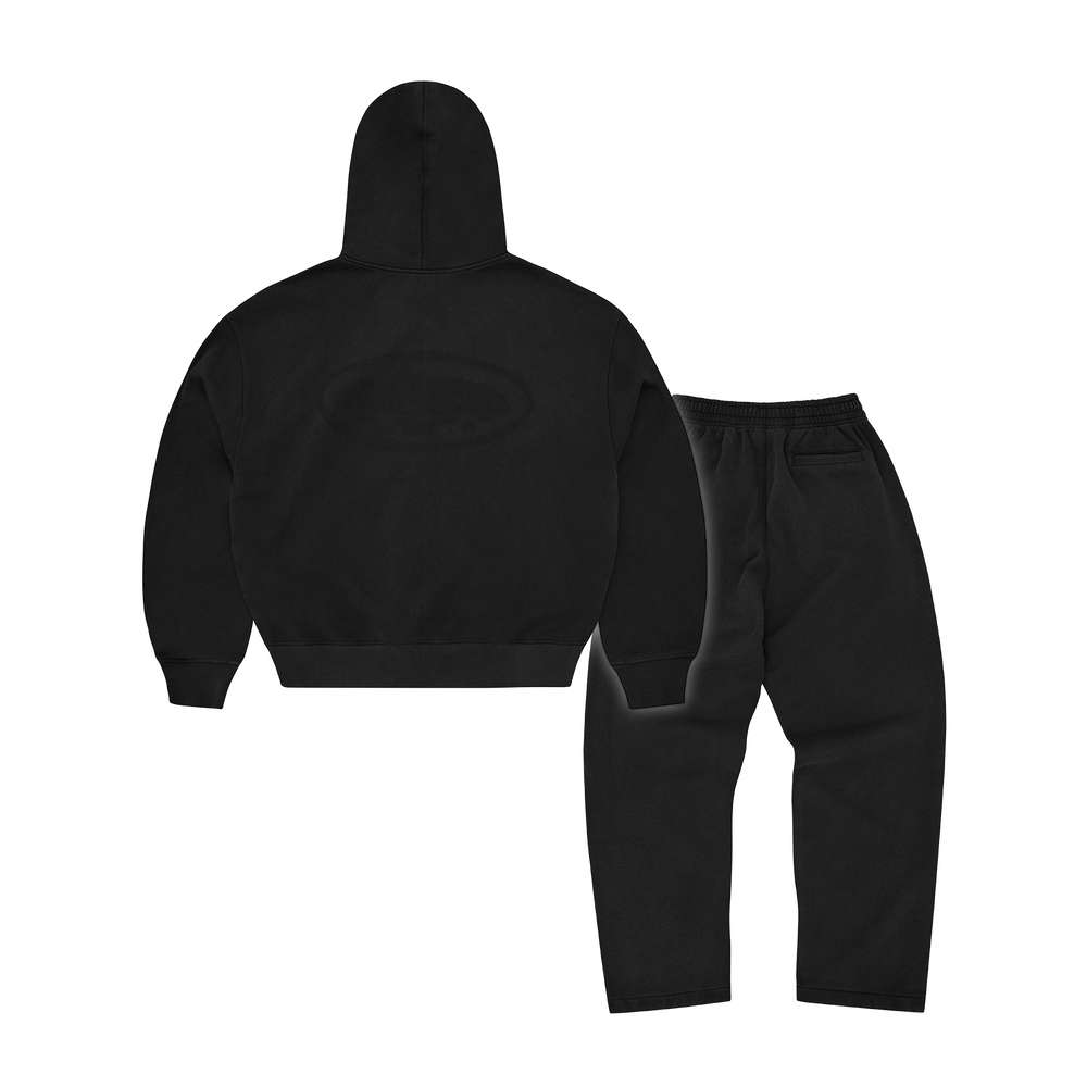 Corteiz Island Knockout Tracksuit - Black back view