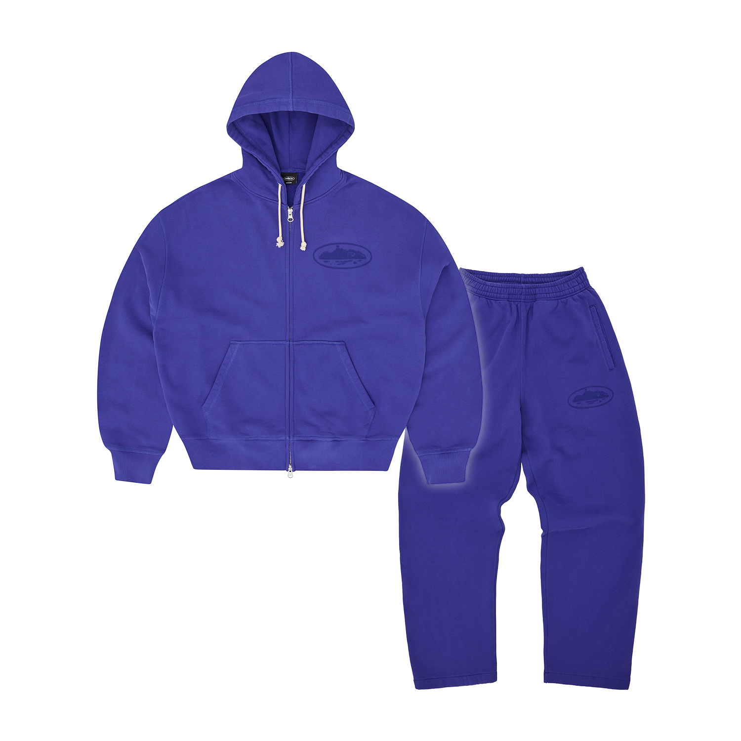 Corteiz Island Knockout Tracksuit - Indigo Blue front view