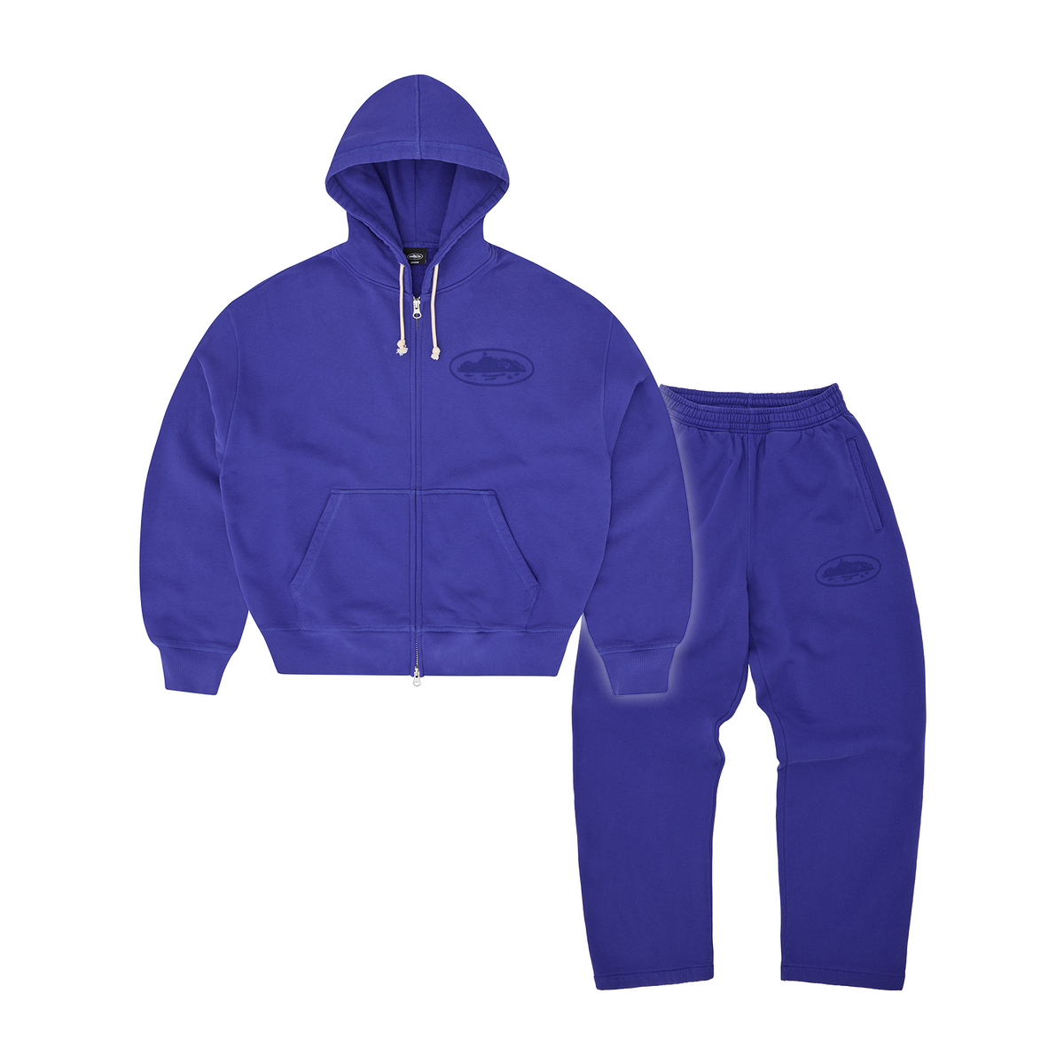 Corteiz Island Knockout Tracksuit - Indigo Blue front view
