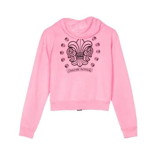 Chrome Hearts Girls Zip Up Pink Hoodie product image