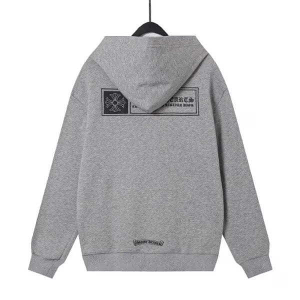 Chrome Hearts Grey Cross Floral Zip-up Hoodie product image