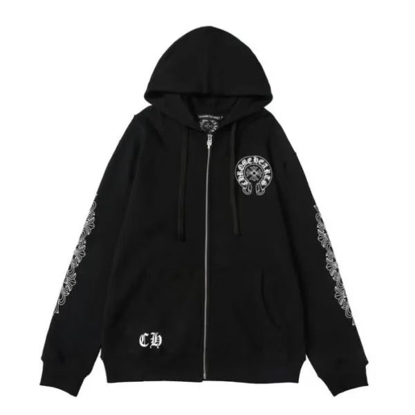 Chrome Hearts Los Angeles Zip-up Hoodie Black back/alternate view