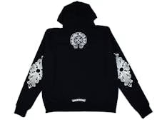 Chrome Hearts Floral Logo Zip Up Hoodie Black Size Large back/alternate view