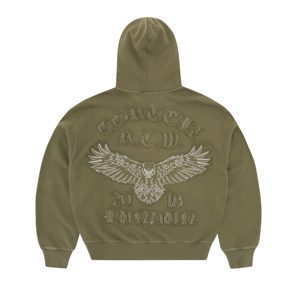 DIPLOMATIC ZIP HOODIE [OLIVE] product image