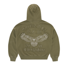 DIPLOMATIC ZIP HOODIE [OLIVE] product image