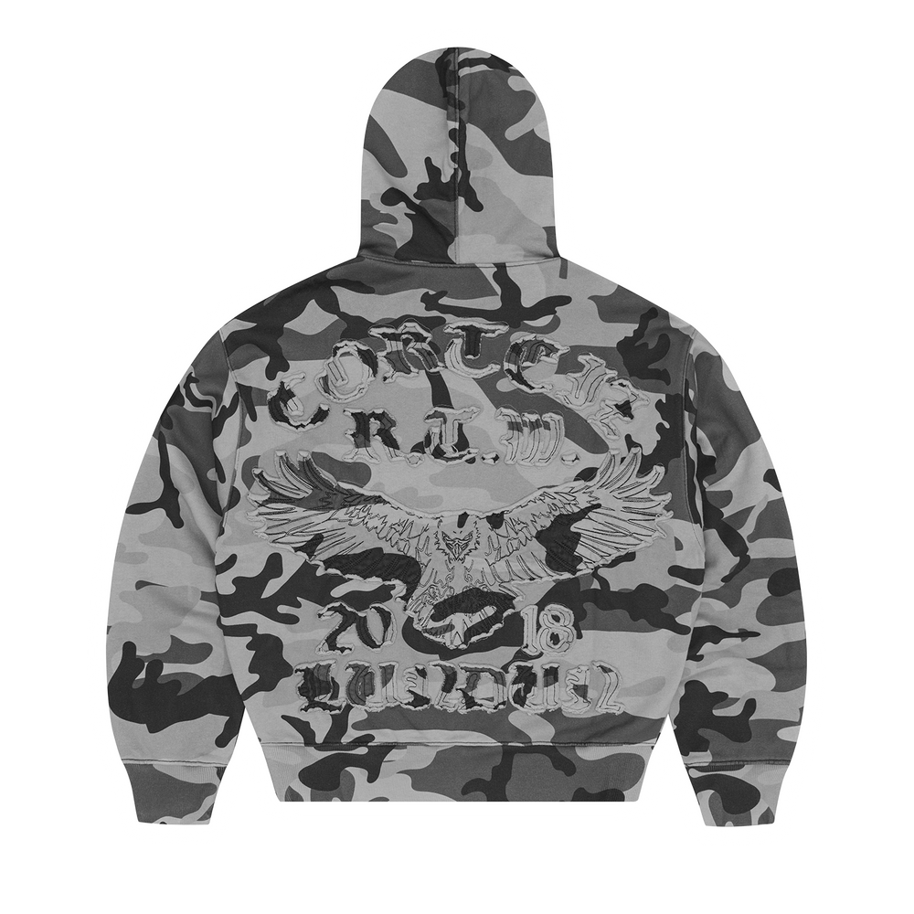 DIPLOMATIC ZIP HOODIE [WASHED CAMO] alternate view